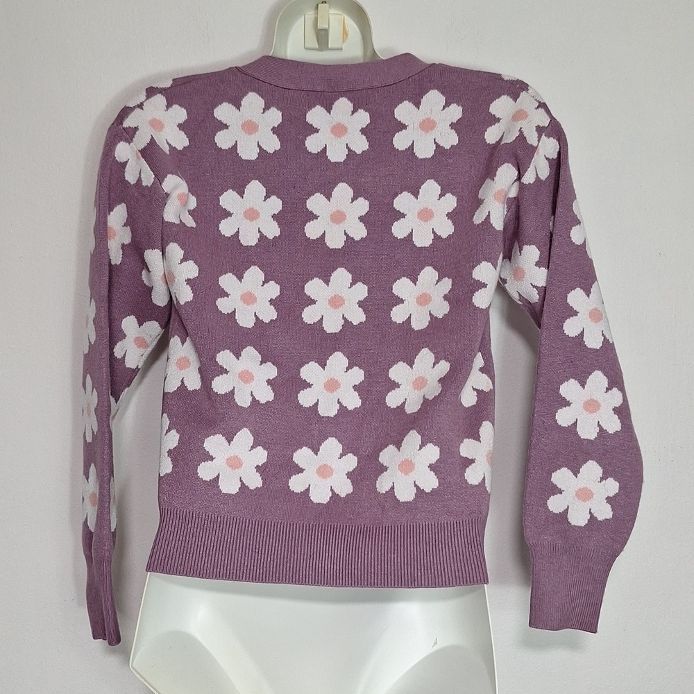Willow & Wind Knit Cardian Sweater Daisy Purple - Picture 5 of 9